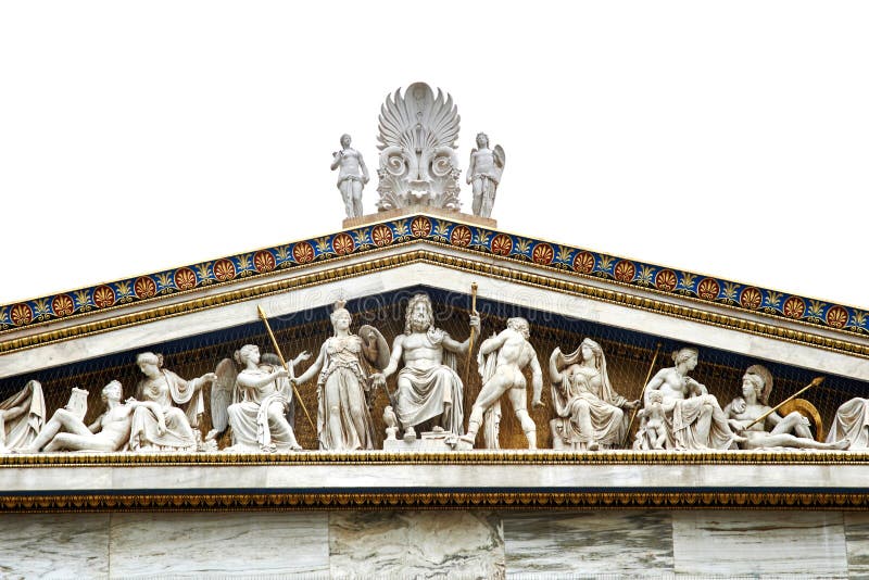 Statues of ancient twelve gods. stock image