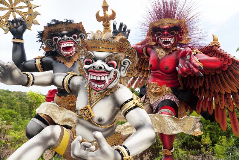 Statues d'Ogoh-Ogoh, Bali, Indonésie photos stock Statues d'Ogoh-Ogoh, Bali, Indonésie photos stock