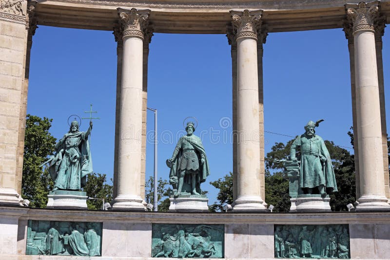 Statues Heroes  square Budapest