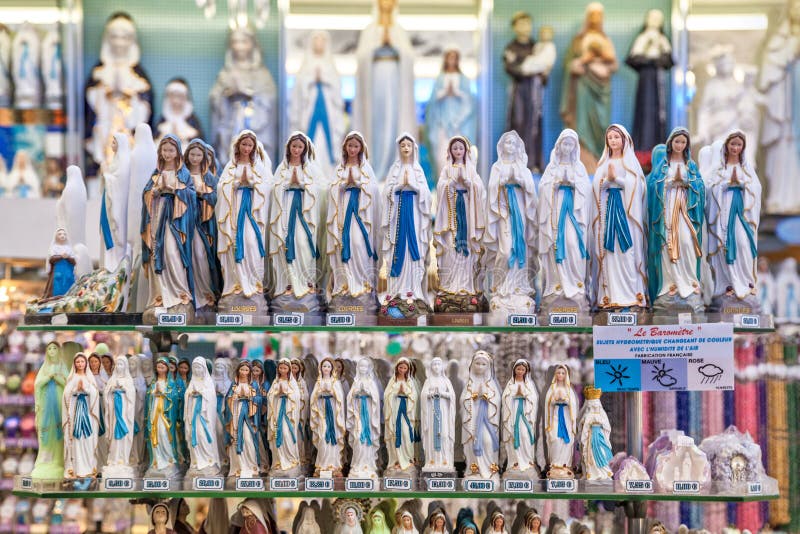 Statues of Our Lady of Lourdes in the Shop Editorial Photo - Image of ...