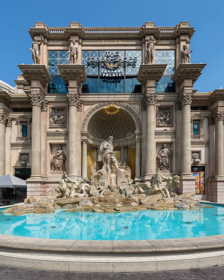 Caesars Palace fountain editorial stock image. Image of sign - 101726104