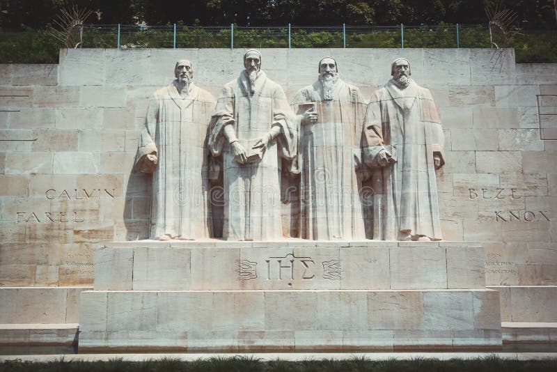Statues of Reformation wall in Geneva