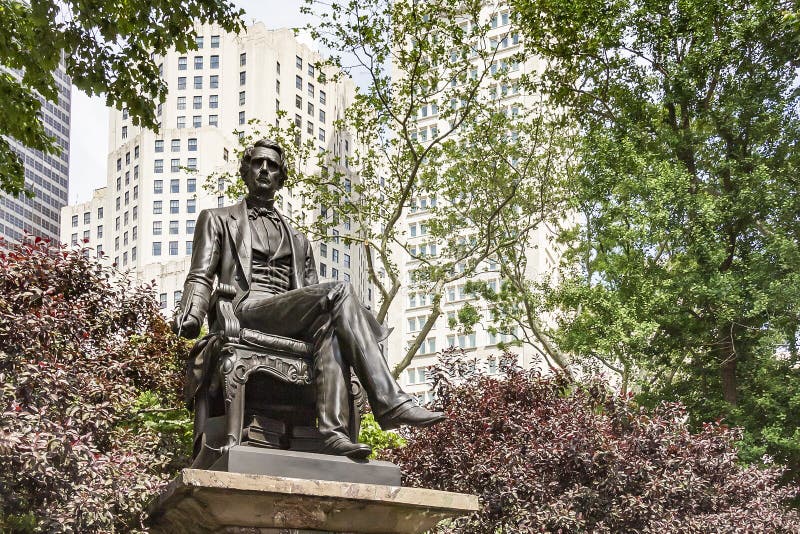 Staty av William H Seward i Madison Square Park, New York, USA arkivbilder Staty av William H Seward i Madison Square Park, New York, USA arkivbilder