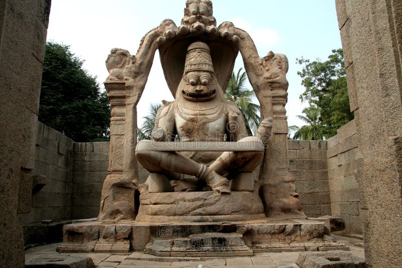 Ugranarasimha temple at Hampi, the capital of Vijayanagar Empire, Karnataka, India, Asia. Ugranarasimha temple at Hampi, the capital of Vijayanagar Empire, Karnataka, India, Asia