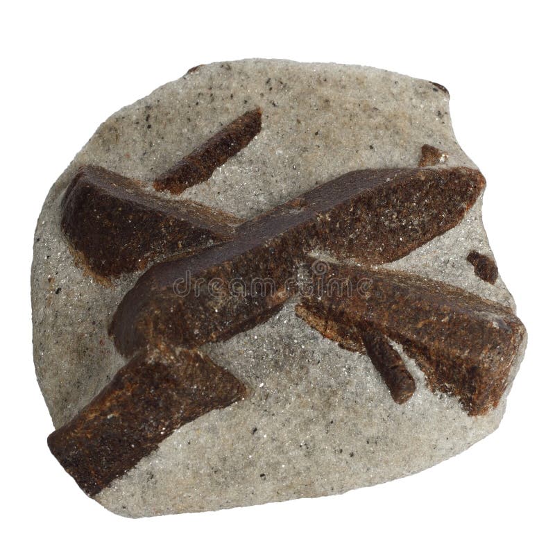 Staurolite geïsoleerd mineraal royalty-vrije stock afbeelding Staurolite geïsoleerd mineraal royalty-vrije stock afbeelding