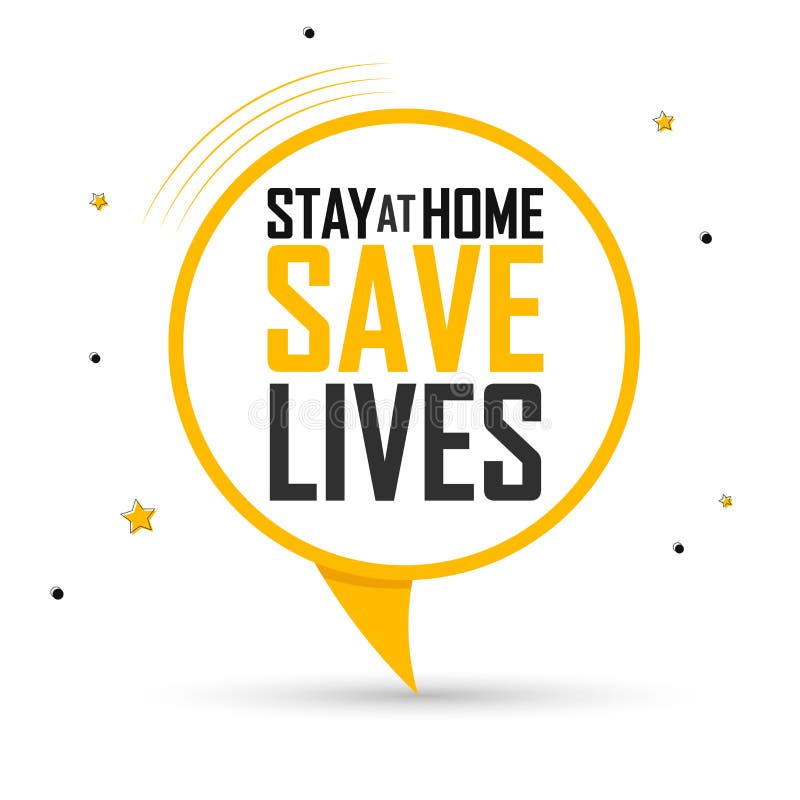Stay Home, banner design template, speech bubble, vector illustration vector illustration
