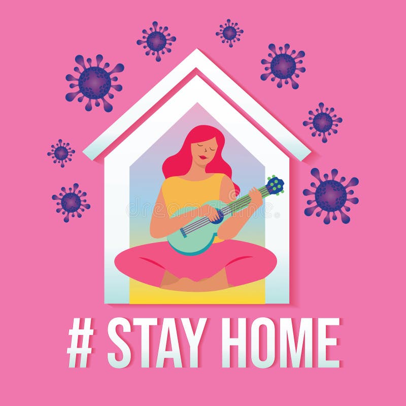 Stay At Home Self Isolation Stock Vector Illustration Of Home Health 226283347