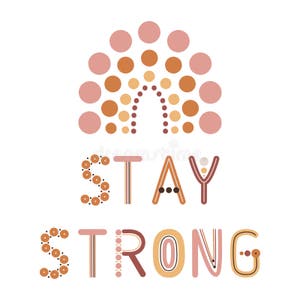Stay Strong Quote Boho Wall Decor Prints With Rainbow Letters Stay Strong Quote Boho Wall Decor Prints With Rainbow Letters
