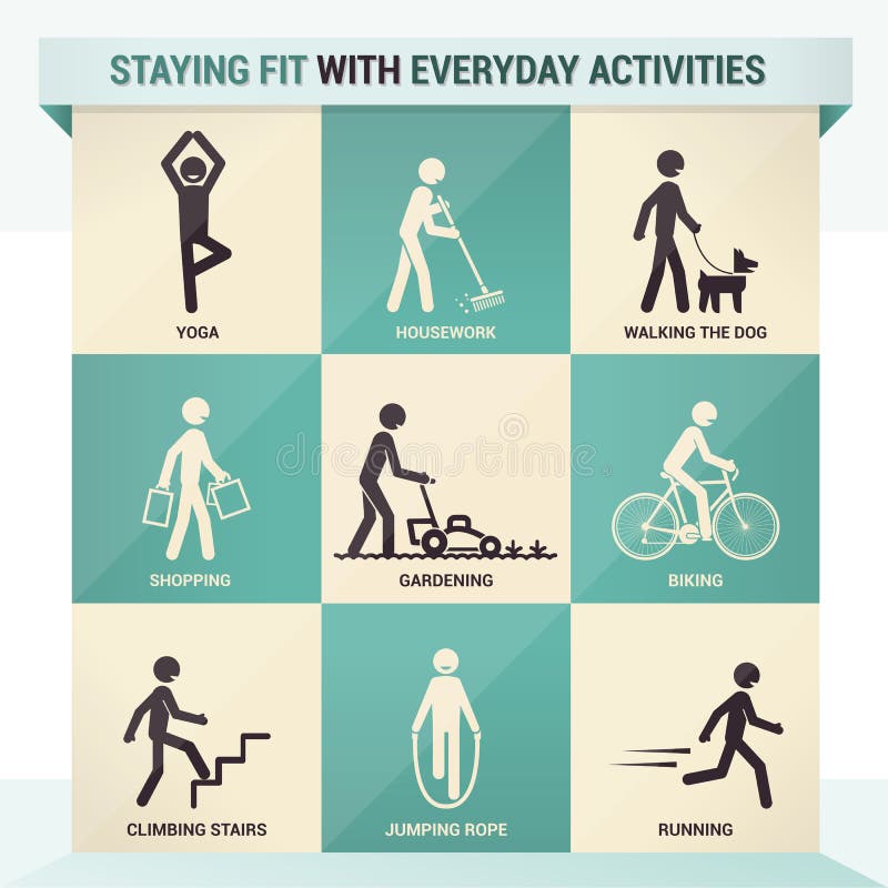 Staying fit royalty free illustration