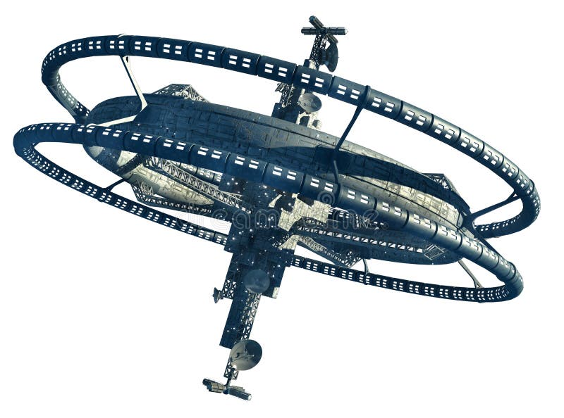 3d Illustration of a space station with multiple gravitational wheels for games, futuristic exploration or science fiction backgrounds, with the clipping path included in the file. 3d Illustration of a space station with multiple gravitational wheels for games, futuristic exploration or science fiction backgrounds, with the clipping path included in the file.