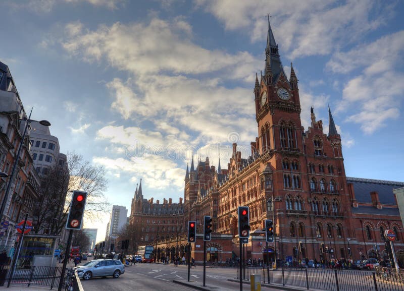 Stazione ferroviaria della st Pancras di Londra fotografie stock