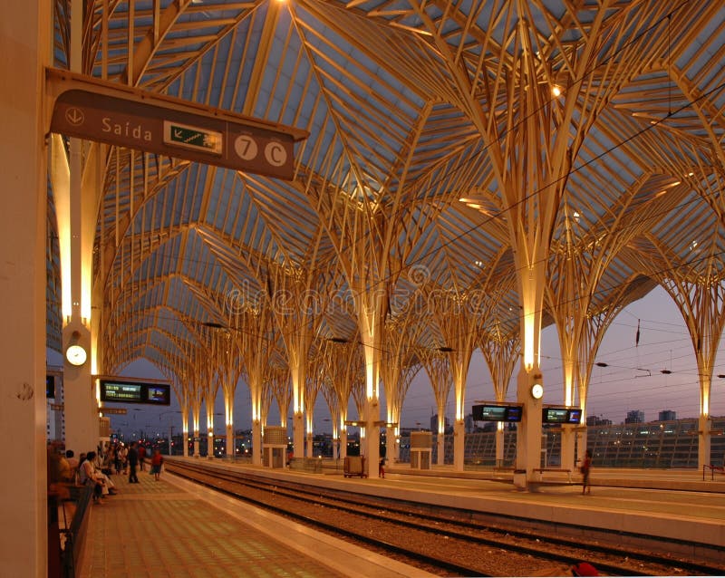 Stazione ferroviaria di Oriente fotografie stock libere da diritti