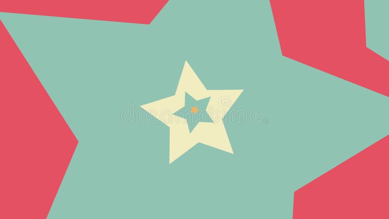 Fundal animat abstract cu model de stele, forme pastel și design plat, animație digitală în buclă continuă royalty free illustration