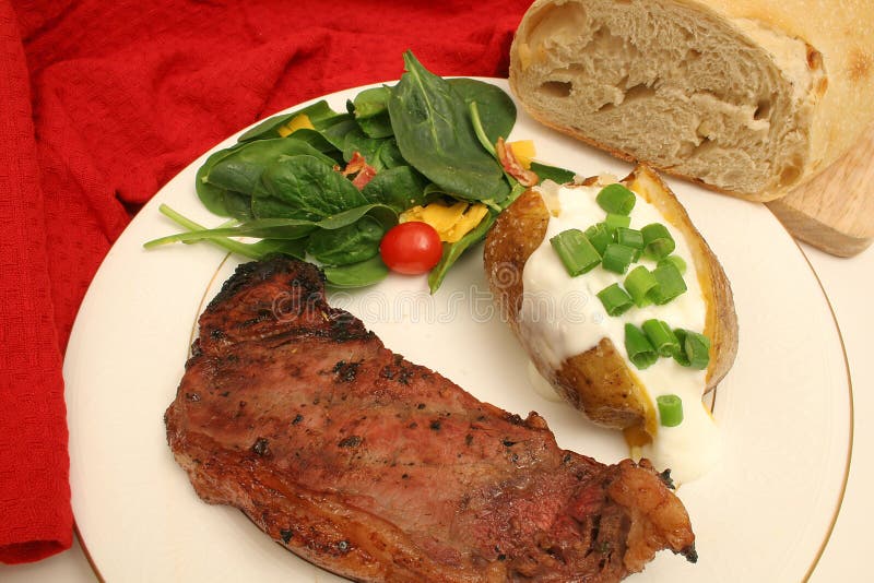 Steak and baked potato dinner