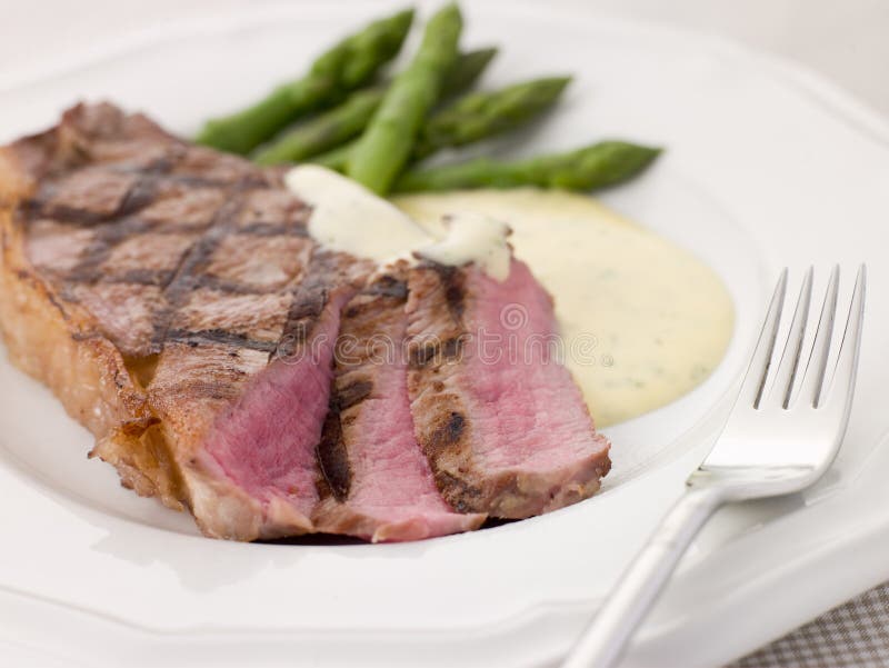 Steak Sirloin with Diane Sauce and Mash Potato Stock Photo Image of