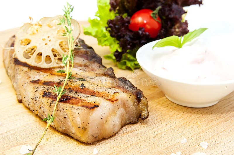 Steak catfish stock image. Image of green, filet, healthy 33584333