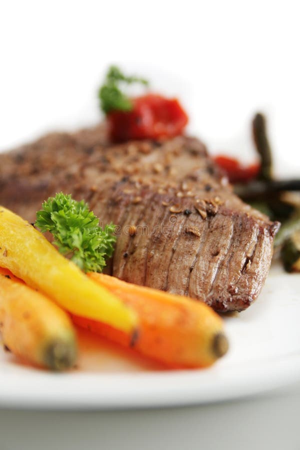 Steak dinner stock photo. Image of healthy, dish, rare - 13105922