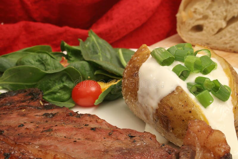 steak dinner upclose