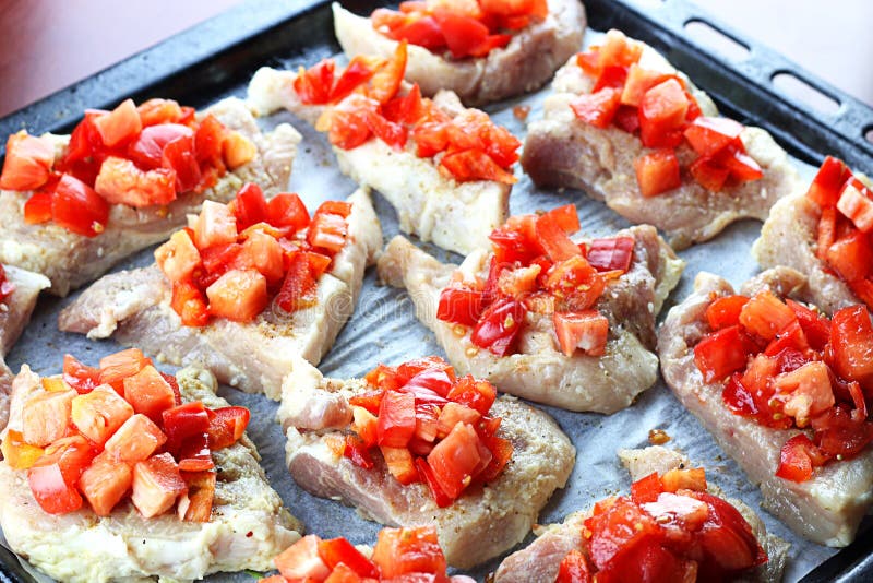Steak in a frying pan stock photo. Image of beef, iron 80360378