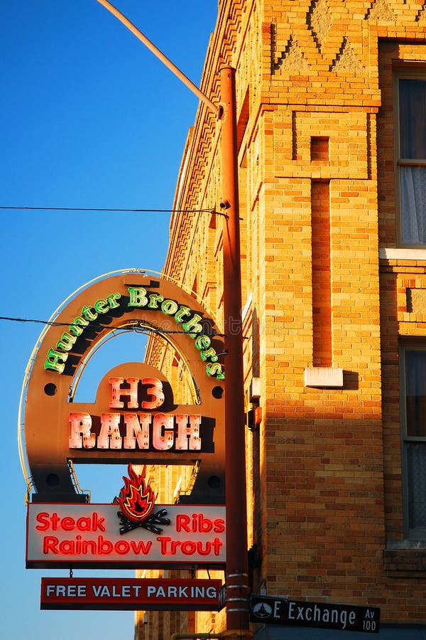 A Steak House in the Historic Ft Worth Stockyards Editorial Stock Image