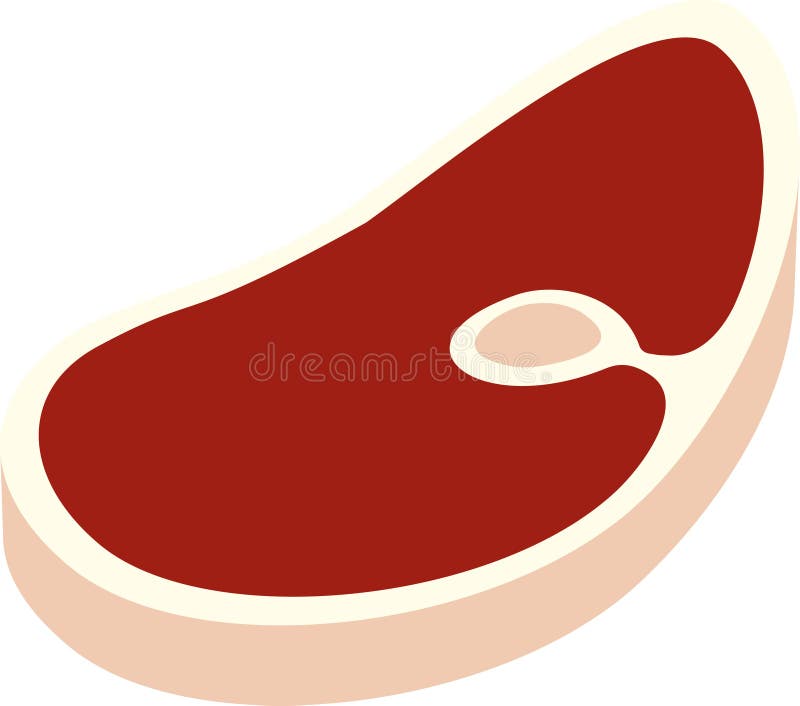 Steak. Piece of Meat Cuts. Flat Design Stock Vector - Illustration of ...