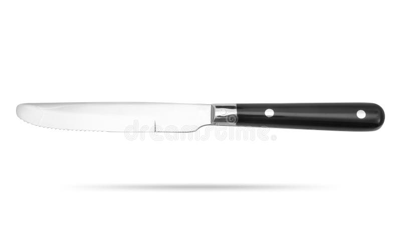 Steak Knife with Black Handle Isolated Stock Illustration