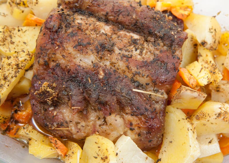 Steak with potato stock image. Image of lunch, plate - 11721689