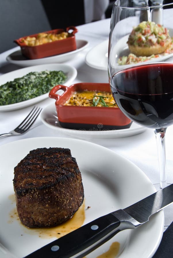 Steak and sides stock photo. Image of cheese, white, gourmet - 10656968