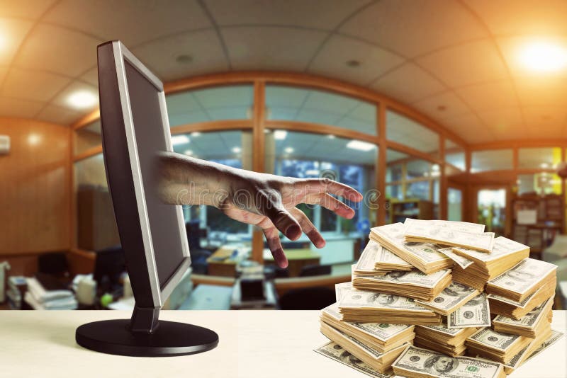 Stealing Geld stock afbeelding Stealing Geld stock afbeelding