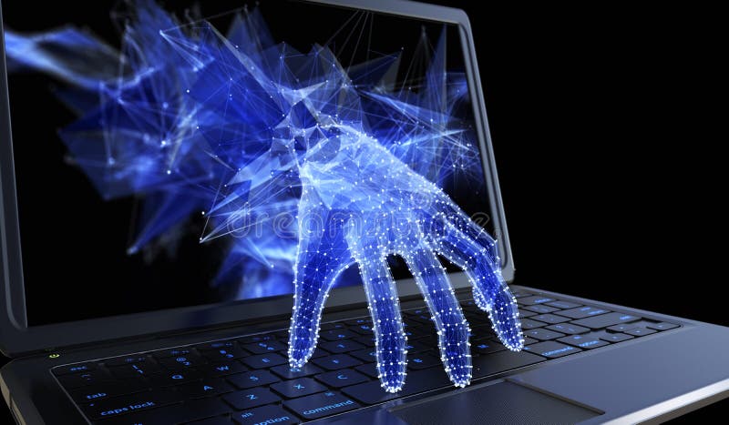 Stealing persoonsgegevens door een laptop concept