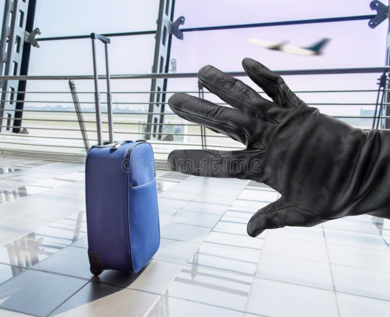 Stealing a suitcase stock image Stealing a suitcase stock image