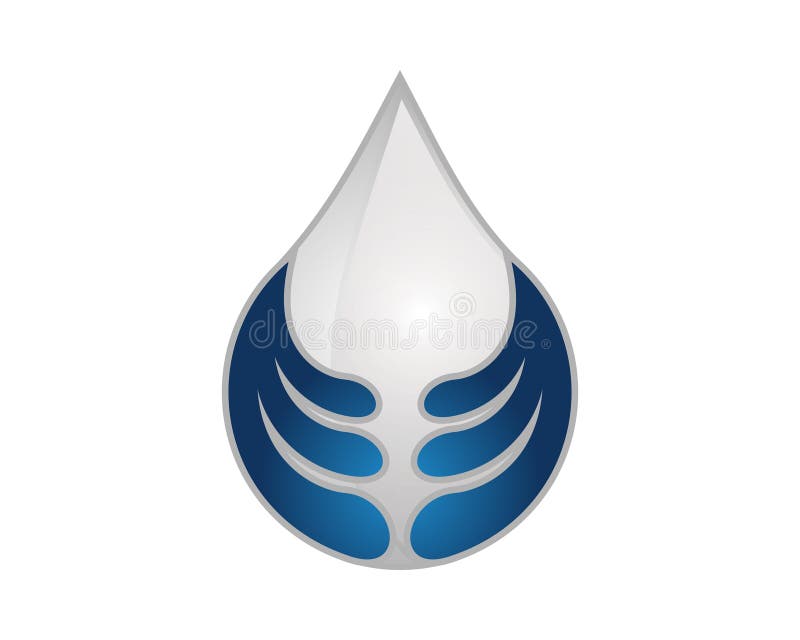 Water finger logo template 2 vector illustration