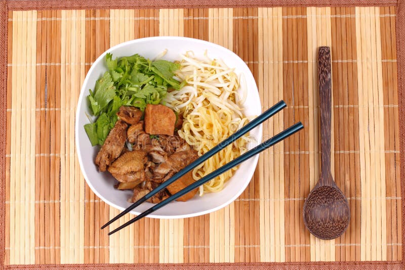 Steam Duck and Noodle in Brown Sauce. Stock Image Image of health