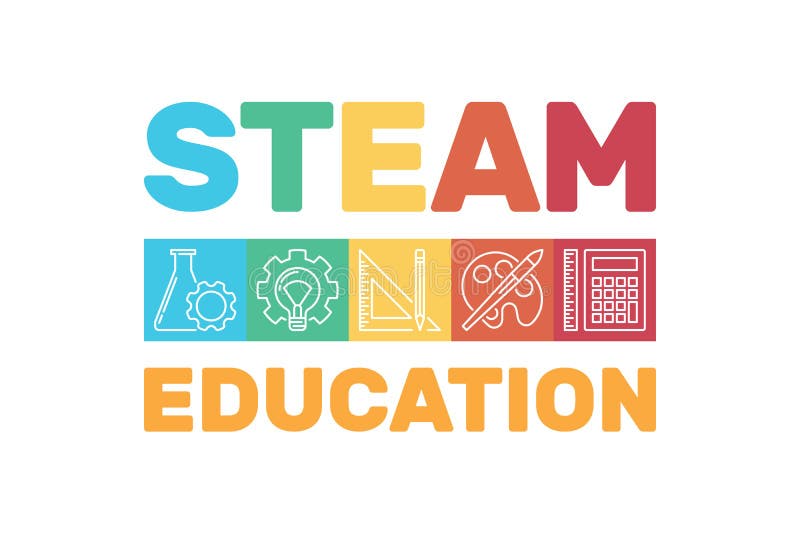 STEAM STEM Education Logo. Science Technology Engineering Arts ...