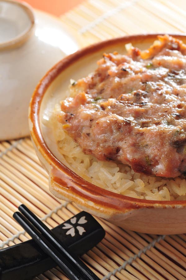 Steam mince pork rice stock image. Image of food, steam 34921863