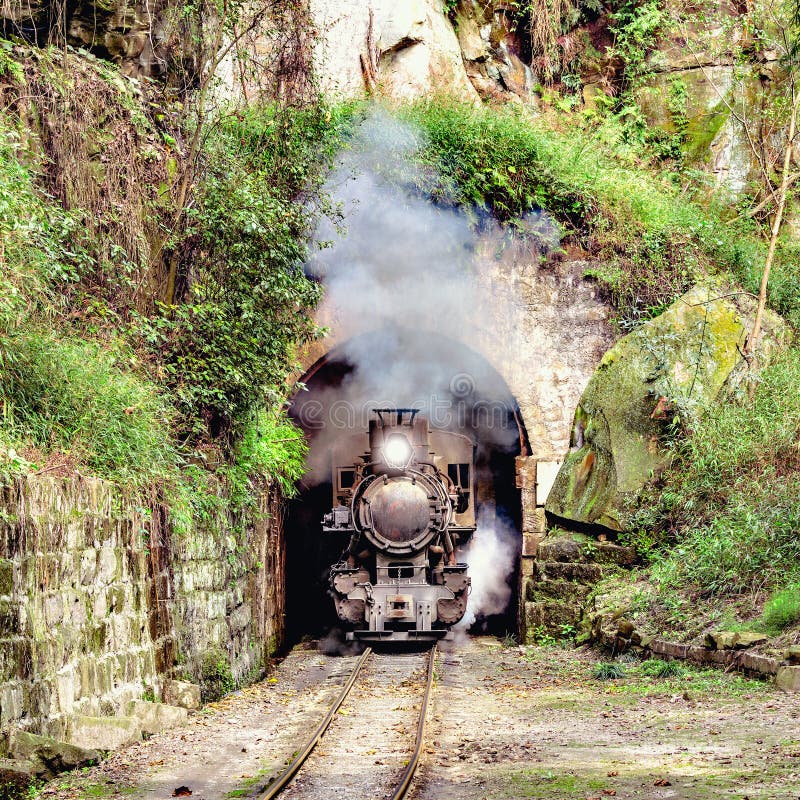 Steam narrow-gauge train. stock image. Image of gauge - 93940541