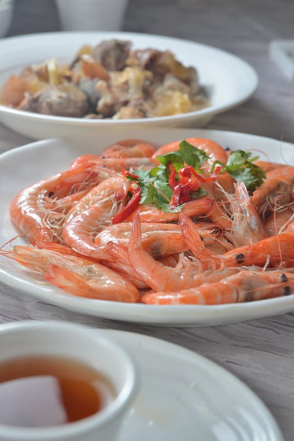 Steam Prawn shrimp seafood stock photo. Image of closeup 197781178