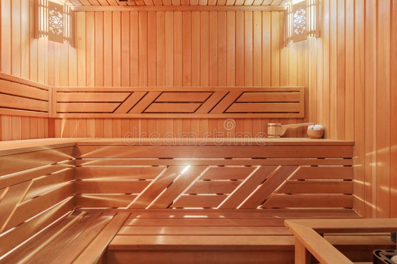 Steam Room Lined with Wood Bath Sauna Stock Image Image of hygrometer