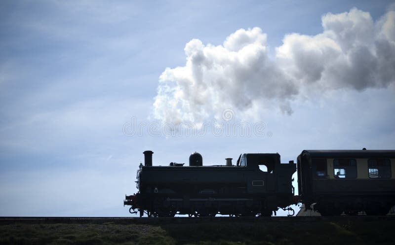 Steam train silhouette