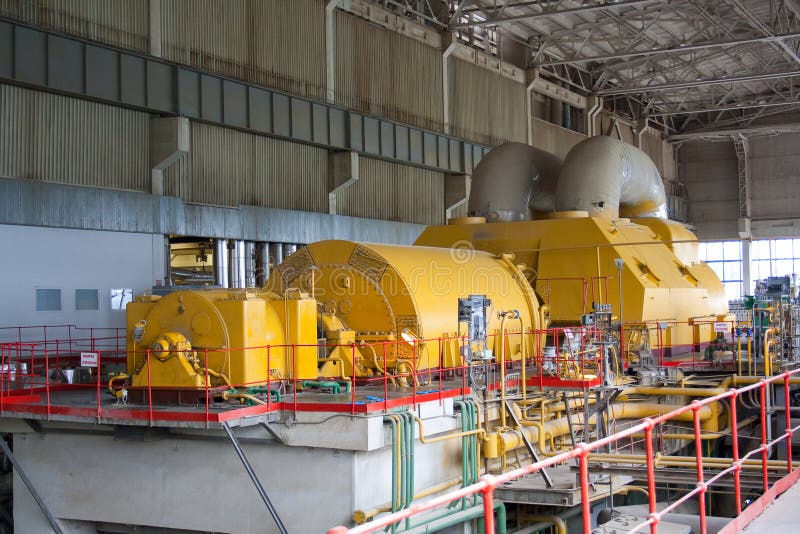 Steam Turbine from Generator Side Stock Photo Image of shale