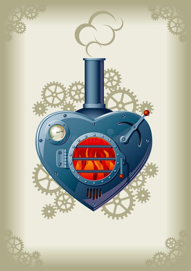 Steam Valentine stock illustration Steam Valentine stock illustration