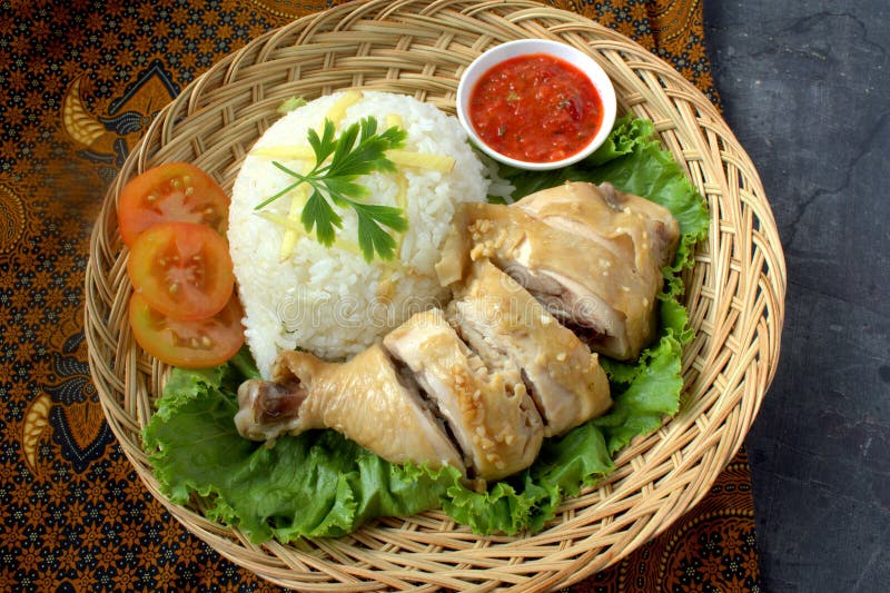 Steamed Chicken Rice stock photo. Image of asian, cuisine 61429676