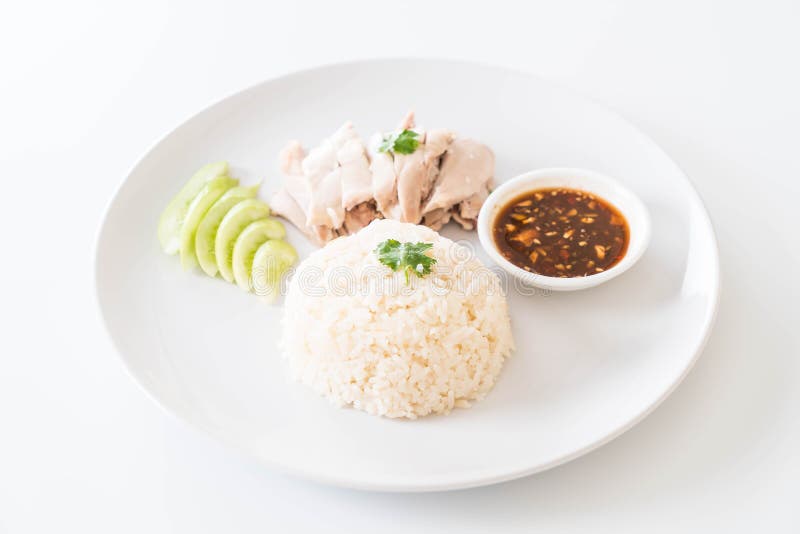 Steamed chicken with rice stock image. Image of soup 92005109