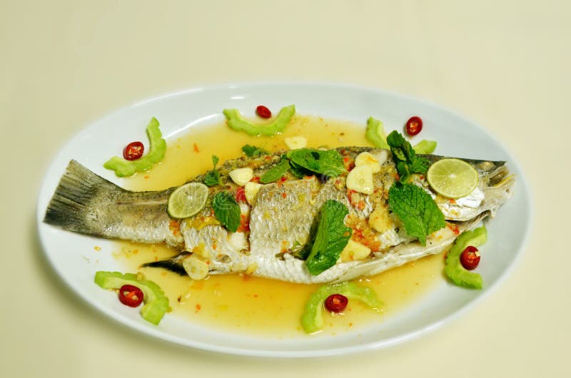 Steamed fish stock photo. Image of container, culture 22610240