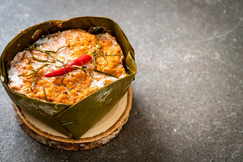 Steamed Fish with Curry Paste Stock Image Image of dish, culture