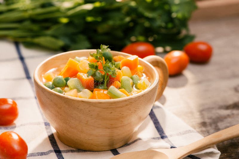 Steamed Organic Vegetable Medly with Peas, Corn, Beans, and Carrots