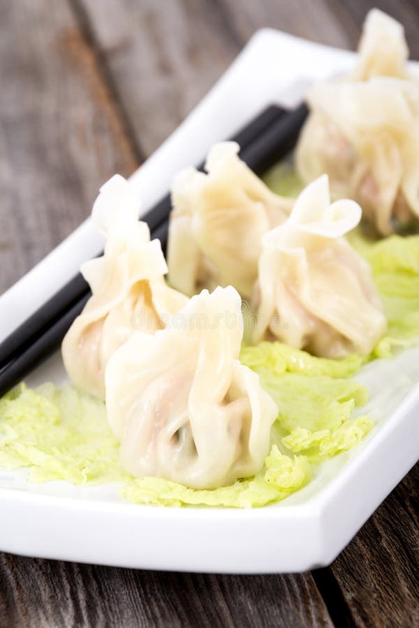 Steamed pork dumplings stock image. Image of dinner, ravioli 79653333