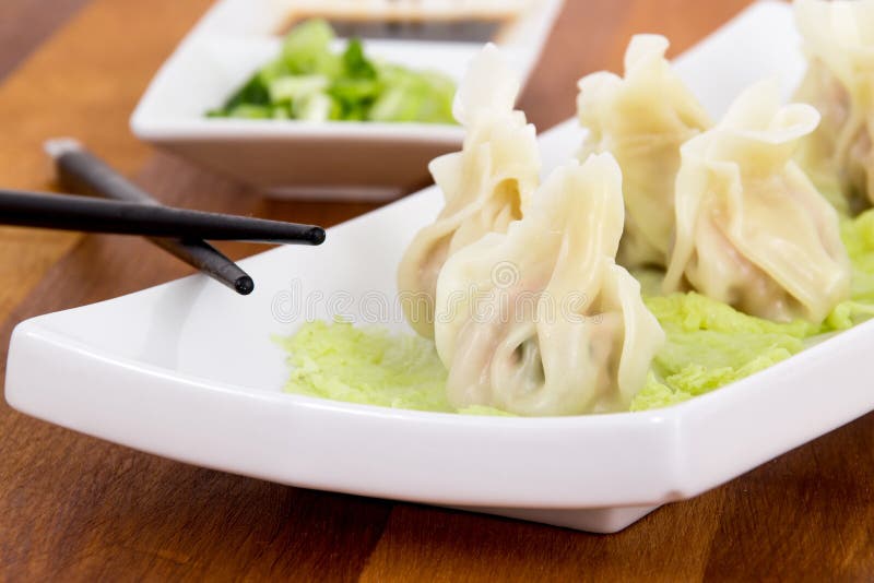 Steamed pork dumplings royalty free stock image Steamed pork dumplings royalty free stock image