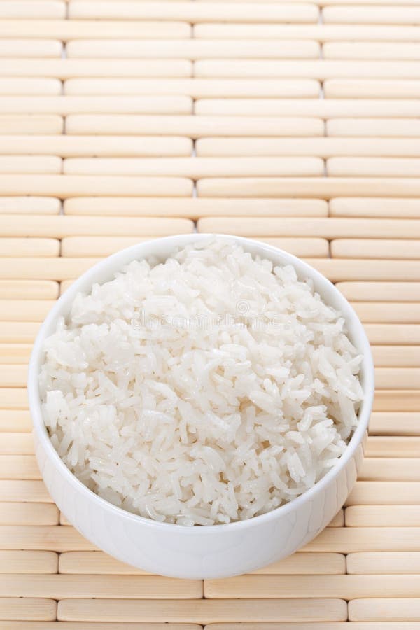 Steamed rice in bowl