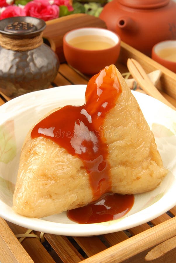 Steamed rice dumpling stock image. Image of ethnic, cooking 15366115